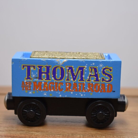 Magic Railroad Blue Cargo Car Thomas & Friends Wooden Railway Trains 2000 - Picture 3 of 6